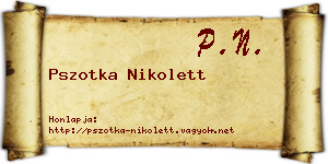 Pszotka Nikolett névjegykártya